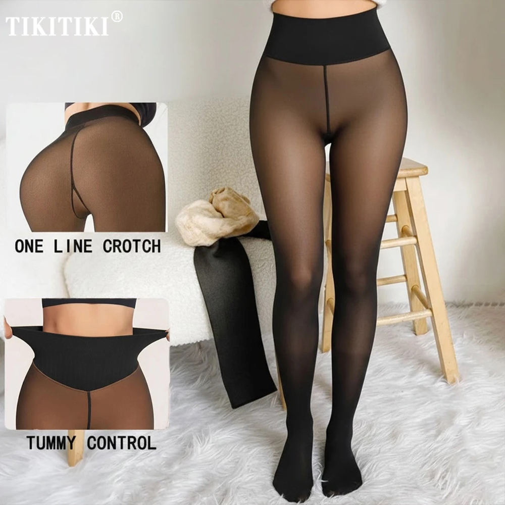 Tights Pantyhose Sheer - واحد التماس صوف مبطن الجوارب النساء