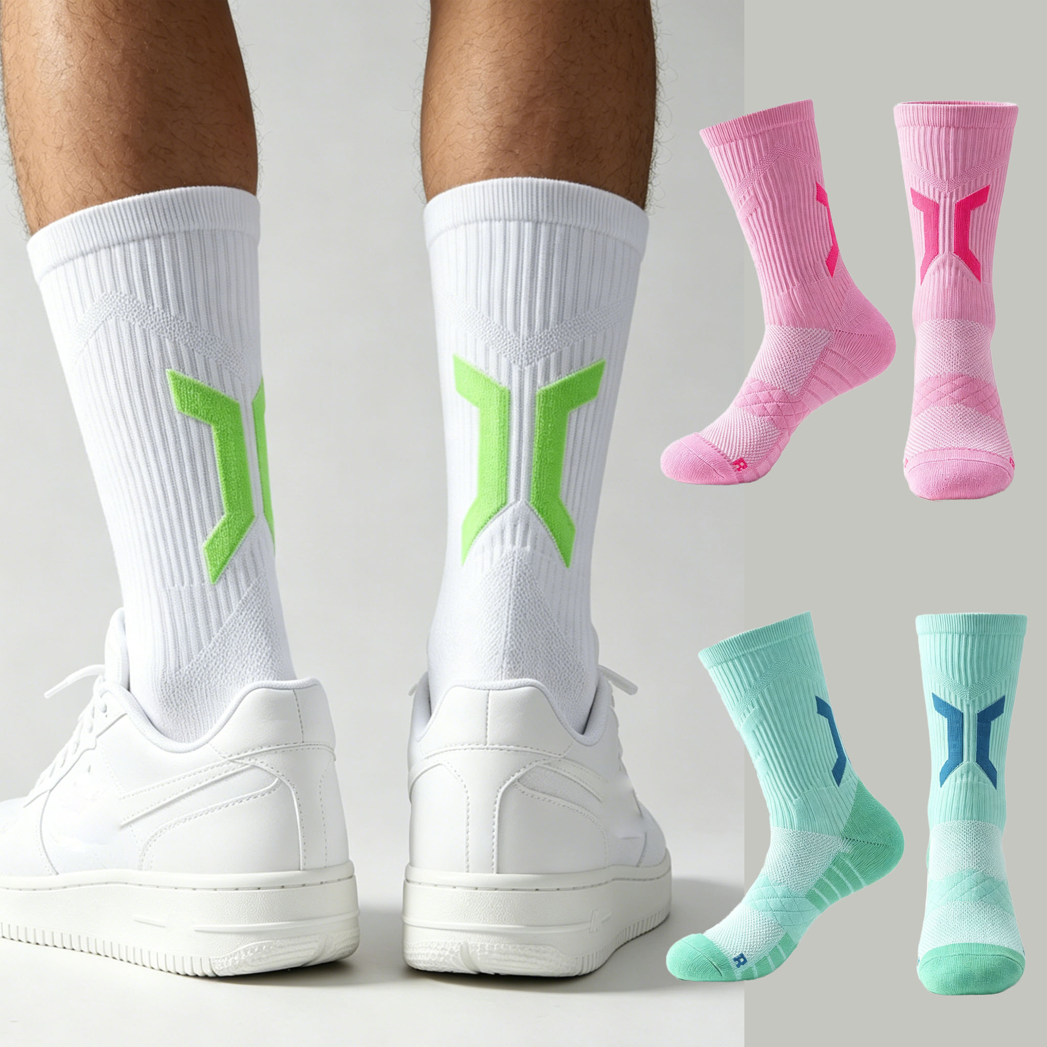 Athletic Sock Cushion - جوارب كرة السلة الرجالية السميكة المبطنة