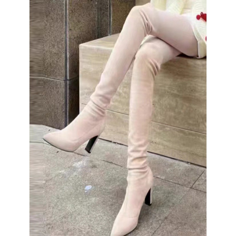 أحذية طويلة أنبوبية للنساء 202 - مراجعة Knee High Sock Women وسعره