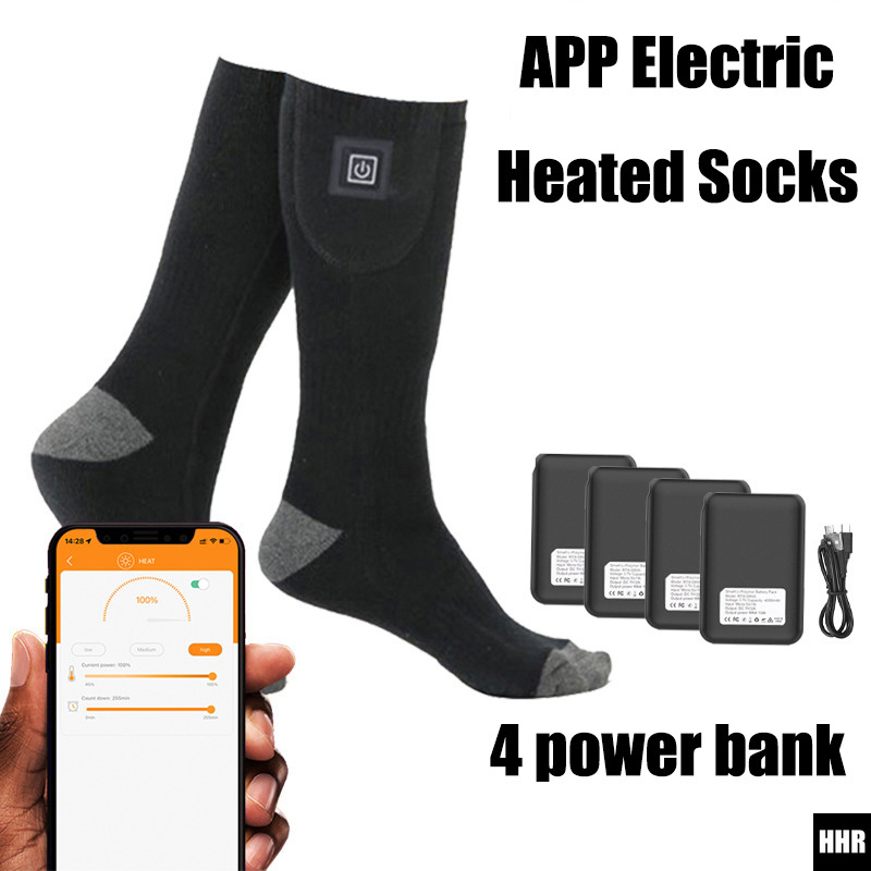 جوارب مدفأة بتحكم ذكي عبر التط - مراجعة Thermal Sock Winter وسعره